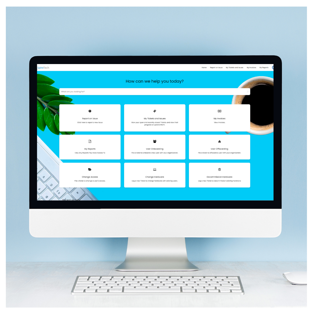 Computer showing SpireTech's UI for our offboarding/onboarding process