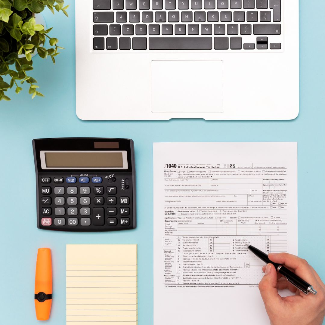 someone preparing tax documents
