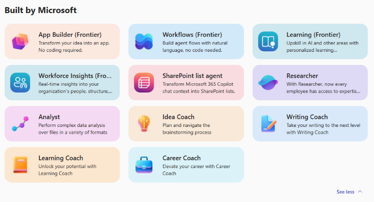 Examples of Microsoft Copilot Agents